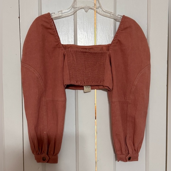 Free People Marley Denim 2 Piece Set in Rose Smoke - Picture 9 of 11